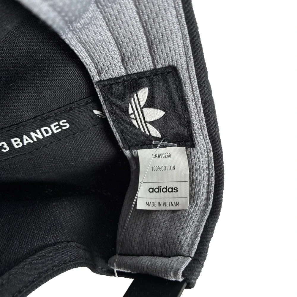 New Adidas Originals Snapback Hat Black Khaki Adjustable Cap Trefoil Logo NWT